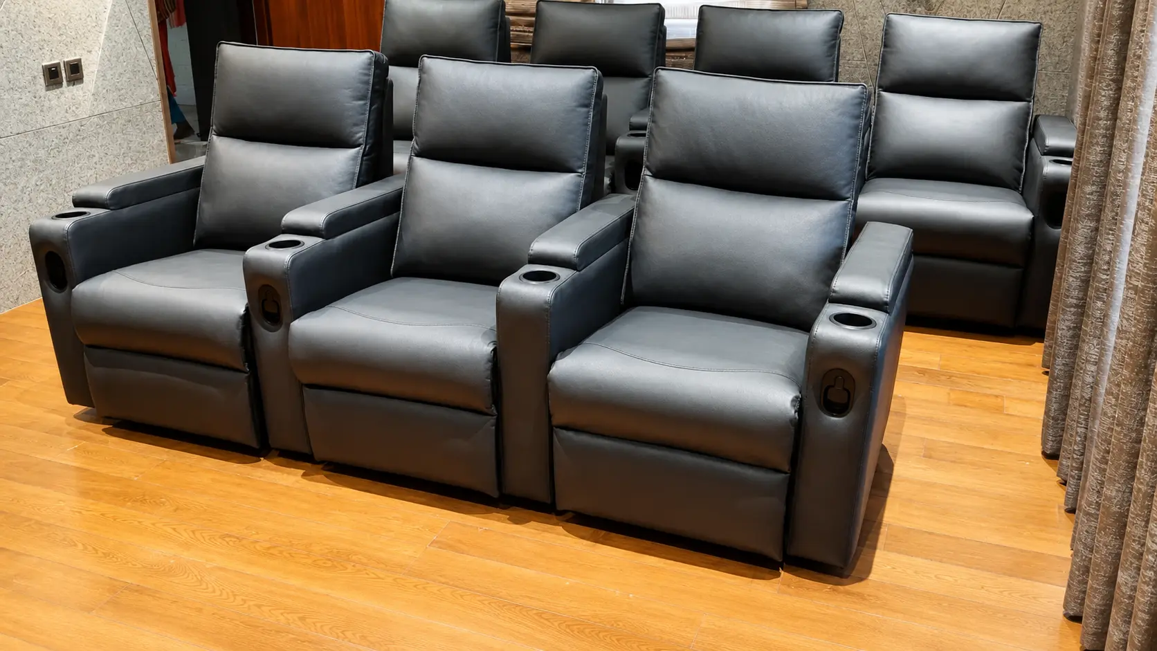 Premium recliner seating installation